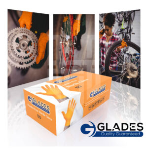 8 mil Industrial Orange Glades Gloves (100 pcs)