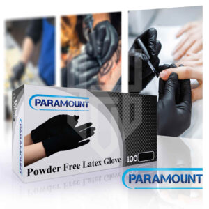 Black Paramount Powder Free Latex Gloves – 5 mil