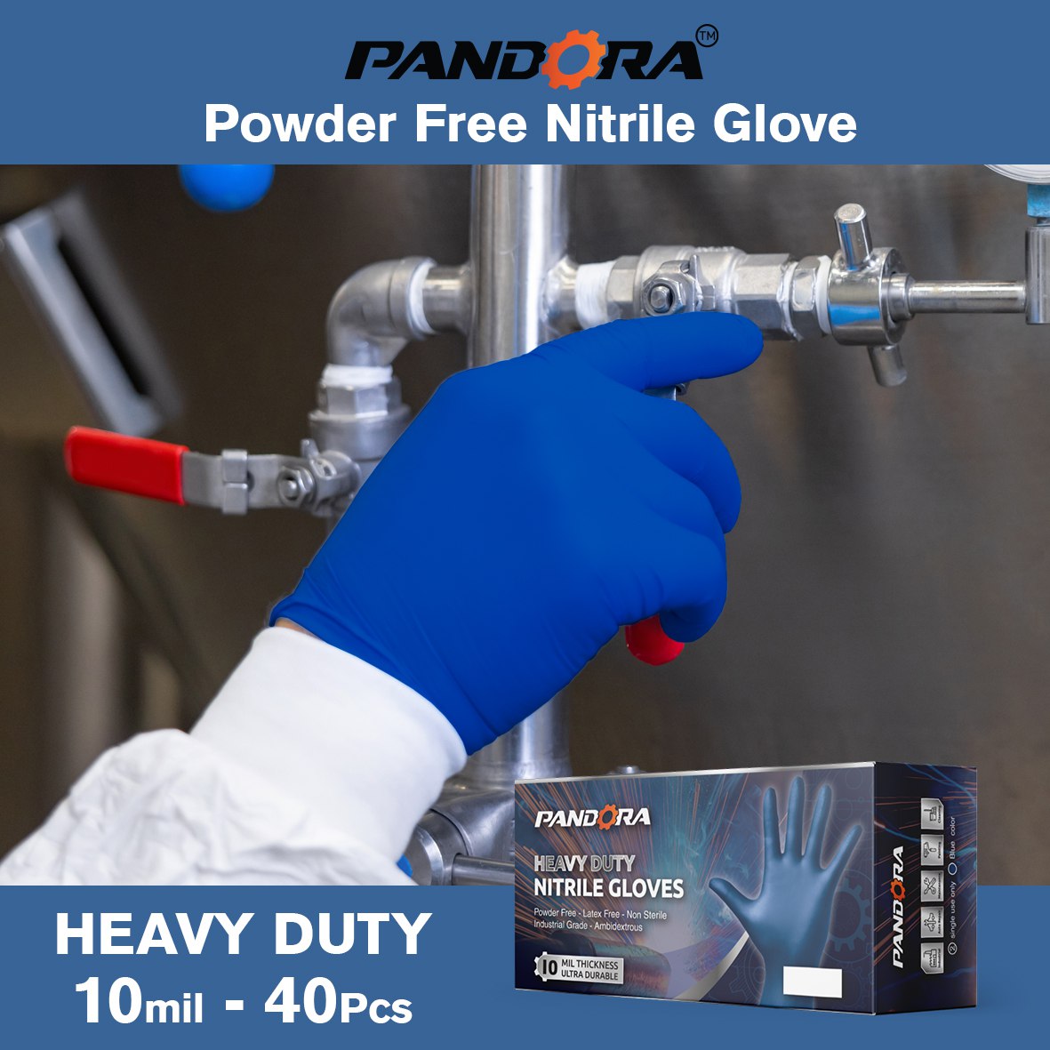 Extra Large Blue Plumber Grade Latex Gloves