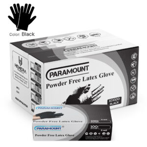 Black Paramount Powder Free Latex Gloves – 5 mil –  (1000 pcs)