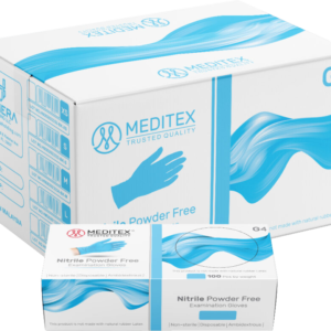 Meditex Exam Grade 4 Mil. Nitrile Ice Blue Gloves