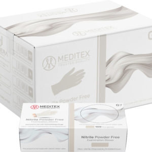 Meditex Exam 4 Mil. Nitrile White Gloves – Medical