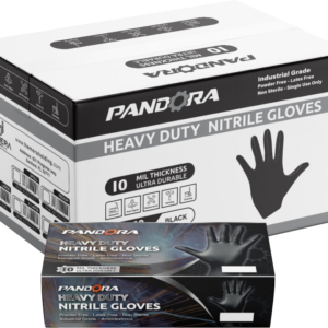 Pandora 10 Mil. Nitrile Black Gloves – Automotive